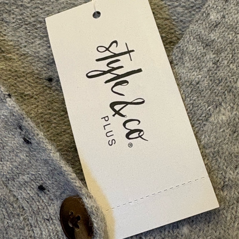 Style & Co. Gray V-Neck Women's sweater - Picture 5 of 8